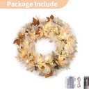 2 x NUPTIO Fall Leaves Garland with Lights: 6Ft Autumn Maple Leaf Garlands for Thanksgiving Harvest Halloween - Fall Decor 40 LED 8-Mode Lights with Remote Timer for Mantle Fireplace Porch Table