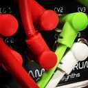 SSMS - Luigis Modular M-PAR Right Angled Eurorack Patch Cables - Package of 5 Blue Cables (60cm)