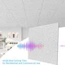 Art3d Pro Drop Ceiling Tiles 2ft x 2ft, 12-Pack Waterproof Polyester Ceiling Panels for Office Basement Kitchen Recording Room, Reusable,Covers 48 Sq.Ft, White Stucco Printing