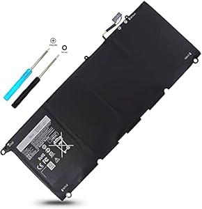 Wymisnit XPS 13 9350 9343 JD25G 90V7W JHXPY Battery for DELL XPS13 13-9350 13-9343 P54G P54G001 P54G002 0JHXPY RWT1R 5K9CP JHXPY53 0N7T6 DIN02 090V7W 05K9CP 0DRRP 0RWT1R RWT1R43 7.6V 56WH