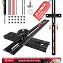 Saker 4-in-1 Scriber Marking Line Ruler, 29.5in Spliceable Extended T Square with Pencil, Precision Line Drawing & Drilling Positioning Tool, Cabinet Hardware Jig with Angle Adjustment for Woodworking
