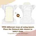 Mama Koala 6-Layer Natural Cotton Cloth Diaper Inserts, Adjustable and Reusable for Any Baby Cloth Diaper (6 Pack)