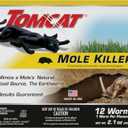 Tomcat Mole Killer(a) - Mimics Natural Food Source, Kills with a Single Feeding, Mole Killer for Lawns and Yards, 12 Worm Baits