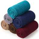 Tudomro 6 Pcs 15.8 x 59'' Newborn Baby Stretch Wraps Set 6 Colors Baby Photography Props Unisex Newborn Long Ripple Wrap Photo Blanket for Girl Boy Christmas DIY Photography(Dark Color)