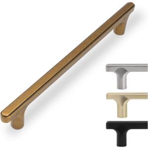 10 Pack 6-1/4 Inch(160mm) Cabinet Pulls Antique Brass Kitchen Cabinet Handles Vintage Drawer Zinc Alloy Drawer Pulls Solid Cabinet Hardware