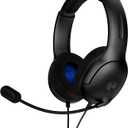 PDP AIRLITE Wired Stereo Gaming Headset, Officially Licensed by Sony PlayStation 5, PS5/PS4/PS3/PC, Lightweight Durable Headphones, 3.5mm audio jack, Noise-canceling Flip-to-Mute Mic, Black