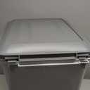 IRIS USA Dog Food Storage Container with Wheels, Airtight Lid, 2-Cup Scoop, Up to 54 Pounds Pet Food Storage, Built in Scoop Storage in Lid, Versatile Pet Food Bin, Portable, BPA Free, Gray/Dark Gray