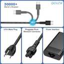 65W USB C Laptop Charger Compatible with HP Spectre X360,Spectre,Elitebook x360,Elitebook,Envy,Omnibook,Chromebook,Dragonfly,Elite x2,Zbook,ProBook Travel Type C AC Adapter Power Cord Supply