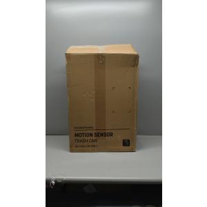NINESTARS DZT-50-9BK Automatic Touchless Infrared Motion Sensor Trash Can, 13.2 Gal 50L, Black Steel Base (Oval, Black Lid)