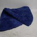 OLANLY Navy Blue Round Rugs for Bedroom - Machine Washable, 5 ft Circle Area Rugs for Living Room, Soft and Fluffy Shaggy Carpet for Teen Girls and Boys, Nursery Rooms, Dorms, Home Decor Aesthetic