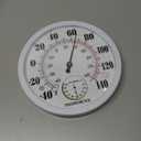 Indoor Outdoor Thermometer Large Waterproof Wall Patio Weather Thermometer No Battery Required Hanging Decor (White)