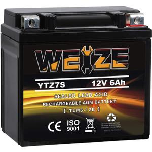 Weize YTZ7S-BS Sealed Maintenance Free AGM Battery Replacement YTZ7S Compatible with Honda TRX450ER TRX450R ATV Motorcycle Battieres