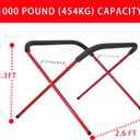Portable Workbench Folding Work Stand, 1,000 Pound Capacity Foldable Work Table, Heavy-Duty Bumper Stand for Garage and Shop in Red