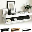 Floating Hidden Shelves for Wall with Concealed Storage Drawer, Hidden Shelf Night Stand with Secret Compartment, for Home Office Living Room, White, 20.87 x 6.89 x 2.17 inches