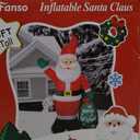 8 FT Christmas Inflatable Santa Claus with Candy and Big Gift Bag Outdoor Decor, Blow Up IP44 Weatherproof Xmas Decorations for Yard, Built-in LED Light for Gardern Lawn Indoor Winter Holiday