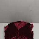 ZAFUL Womens Long Sleeve Velvet Dress 2025 Fall V Neck Holiday Cocktail Party Semi Formal Midi Dresses for Wedding Guest (X-Large, Red)