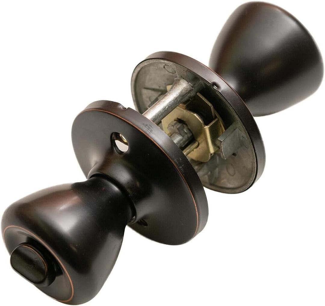 Ultra Security Entry Lock Set |1 Pack | Oil Rubbed Bronze | Same Entry Doorknobs 