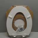 Mayfair Cassel Slow Close Toilet Seat, Easy Clean, Non Slip Premium Wood Seat, Easy Install, Made in USA, Elongated, White