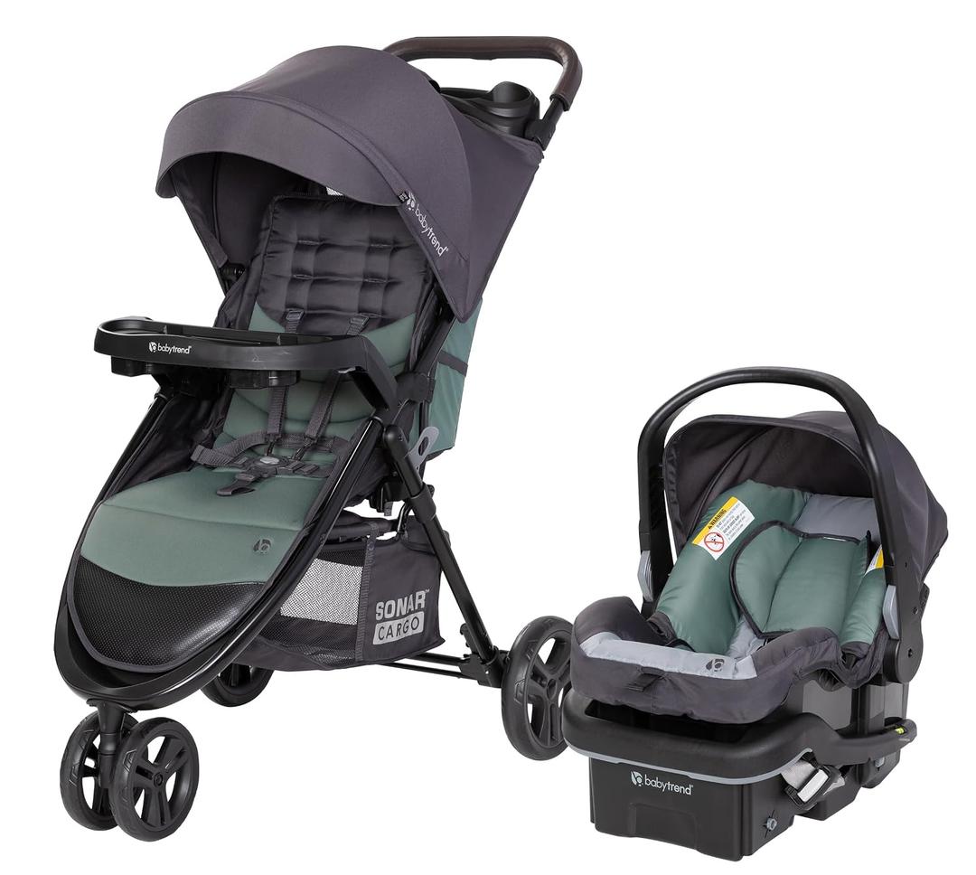 Baby Trend Sonar Cargo 3-Wheel Travel System, Desert Sage