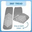 HCS XL Non-Slip Hospital Socks with Grips for Women & Men (6 Pairs) - 360 All-Around Tread Non-Slip Sock for Elderly/Seniors - Hospital Grip Socks, Fall Risk Patient Slippers (Gray, XL)