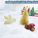 TURNMEON 25 Ounces Christmas Artificial Snow Powder Xmas Decorations, Sparkling Faux Fake Snow Dry Plastic Snowflakes for Christmas Tree Decorations Home, Crafts, Winter Village Displays,Holiday Decor