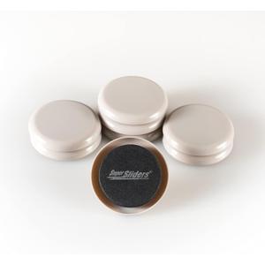 Super Sliders 2 1/2" Round Reusable Furniture Sliders- Easily Move Small to Medium Sized Items Across Carpet 8 Pack Beige