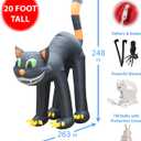 20 FT Huge Lighted Halloween Inflatable Black Cat Lights Outdoor Indoor Holiday Decorations, Blow up Lighted Yard Decor, Giant Lawn Inflatables Home Family Outside Dcor