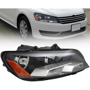 munirater Headlight Assembly Replacement for Pa-ssat 2012 2013 2014 2015 Right Headlamp Halogen Passenger Side 561941006D