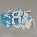 Glittery Hello Winter Banner White Blue Snowflake Banner Winter Wonderland Baby Shower Decorations Christmas Winter Holiday Party Decorations