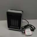 Space Heaters for Indoor Use, 1500W Portable Electric Heater with Thermostat, Ceramic Heater for Room Bedroom Office Under Desk with 3 Heating Levels, Safe Tip-Over Protection (Silver)