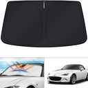 KUST Windshield Sun Shade for Mazda MX-5 Miata Convertible 2017 2018 2019 MX5 Window Sunshade Sun Visor Protector Foldable Blocks UV Rays Keep Your Car Cooler
