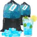 Nilpferd 720 Pack Reusable Ice Cubes for Drinks, BPA-Free Ice Packs for Lunch Boxes, Coolers, Refreezable Plastic Ice Cubes Without Diluting Drinks for Party Hosts & Outdoor Ice Baths Enthusiasts, Standard