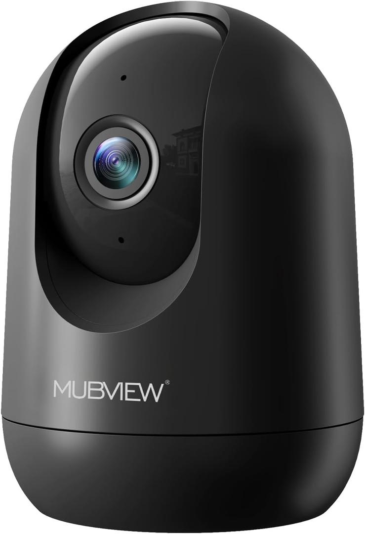 MUBVIEW Cameras for Home Security, Indoor Security Camera, 2.4/5GHz WiFi Wired Camera Ideal for Dog/Elder/Baby, Motion Tracking, Two-Way Audio, Pan Tilt, 7X24, 2K Night Vision (1 PC)