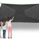 10ft Square Hammock for 4-5 Adults & Kids - 1000lbs Max Capacity! Heavy Duty Camping Hammock w/ 4 Ratchet Straps & Net Pocket, Portable Backyard, Lake, Travel Gear