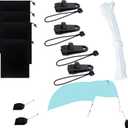 Beach Shade Accessories No Wind Assist Sun Canopy kit Nylon Rope Elastic Rope Tent Clip Sandbag Weight Help Shade Fixed Tent in Calm Weather (Not Included Canopy)