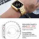 BINLUN Compatible with Apple Watch Band 49mm 46mm 45mm 44mm 42mm 41mm 40mm 38mm Stainless Steel Metal Watch Strap with TPU Watch Case Compatible with iWatch Series Ultra/11/10/9/8/7/SE2/SE/6/5/4/3/2/1