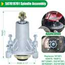 2 Pack 587819701 Spindle Assembly Kit with 197473 Pulley 592855001 Belt Replaces 187281 532187292 587820301 587253301 532192870 21549012 for Craftsman 42 YT3000, Husqvarna 42 YTH18542 Tractors