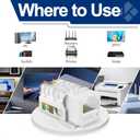 2 x Cat6 Keystone Jacks 12-Pack, RJ45 Keystone Jack 90 Degree Punch Down, Ethernet Jack for Cat6, Cat5e, Cat5 Cabling, Slim Profile in White