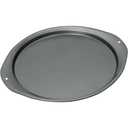 Pizza Pan - 14 Inch Nonstick Pizza Pan for Oven with Widen Handles for Cooking, Baking, and Grilling - Durable, Even Heating, Long-Lasting Kitchen Cookware (1, Black)