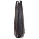 Fashion Natural Soft Synthetic Nylon Ponytail Extension Straight Wrap Around Thick False Hair Extension, Parandi Artificial Choti Hair For Jada Kuchulu Gantalu Set For Women (Black 26 Inches)