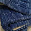 Smiry Couch Cover for Dogs Washable, Non Slip Fuzzy Pet Couch Covers for 3 Cushion Sofa Pet Friendly, Thick Soft Sofa Slipcovers Cushion Protector (Navy Blue, 27.6" x 70.9")