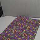 Lunarable Mardi Gras Curtains, Tricolor Feathers in Fat Tuesday Colors, Window Treatments 2 Panel Set for Living Room Bedroom, Pair of - 28" x 63", Purple Multicolor