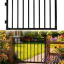 Aluminum Deck Gate 32.5in H, Heavy Duty Adjustable Width (Up to 48"), Easy Install, Rustproof Outdoor Gate for Patio, Porch & Yard, Fits 36" Deck Height