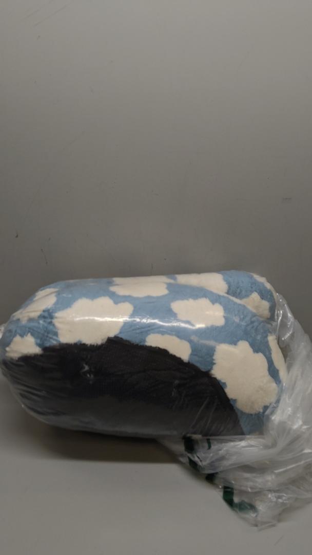 Lesure Large Cat Tunnel Bed - Cute Donut Bed for Indoor Cats with Washable Circle Cushion, Round Pet Peekaboo Cave Toy for Multi Kitten/Puppy/Rabbit, Large Blue