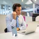 evron USB Adapter Multi Charging Cable Case 2pc Set, Micro USB Cable Gadgets Box with Phone Kickstand, USB C to Micro USB, Type C to iOS Device,Data Transfer,SIM Card Pin (White(Disc+Mirror))