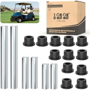 10L0L Front Spring A-Arm Bushing Sleeves Kit for Club Car Precedent 2004-up Golf Cart, Replace OEM 102289901 1029562-01 1022874011 102288101 102287701 1102287601