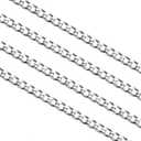 DanLingJewelry 30 Feet 304 Stainless Steel Unwelded Twisted Curb Chain Link in Bulk for Necklace DIY Jewelry Making 4.5x3mm