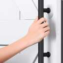 SMARTSTANDARD 12'' Push Pull Sliding Barn Door Handle, Double-Sided Barn Door Handle Black Set, 1 Pack