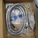 ELLO&ALLO Stainless Steel Shower Panel Tower System,LED Rainfall Waterfall Shower Head 6-Function Faucet Rain Massage System with Body Jets, Brushed Nickel