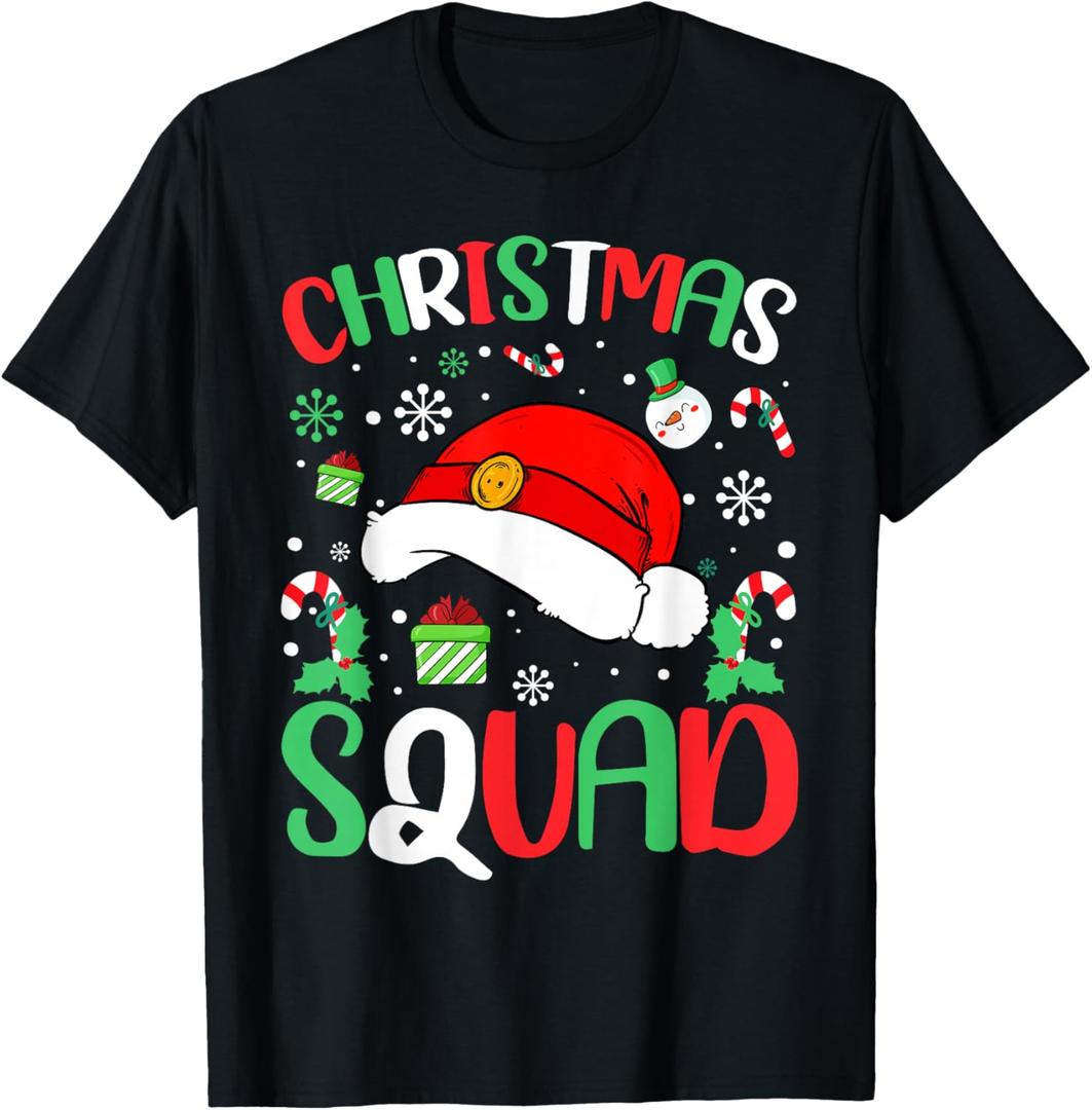 Christmas Squad Family Group Matching Christmas Pajama Party T-Shirt